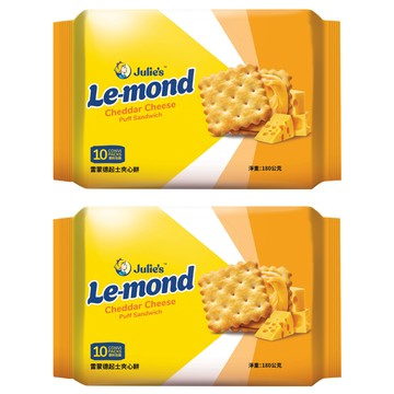 Julie's 茱蒂絲 雷蒙德乳酪起士夾心餅 酥脆餅乾 濃郁乳酪味內餡 個別包裝 便於攜帶 馬來西亞原裝進口  180g  2包