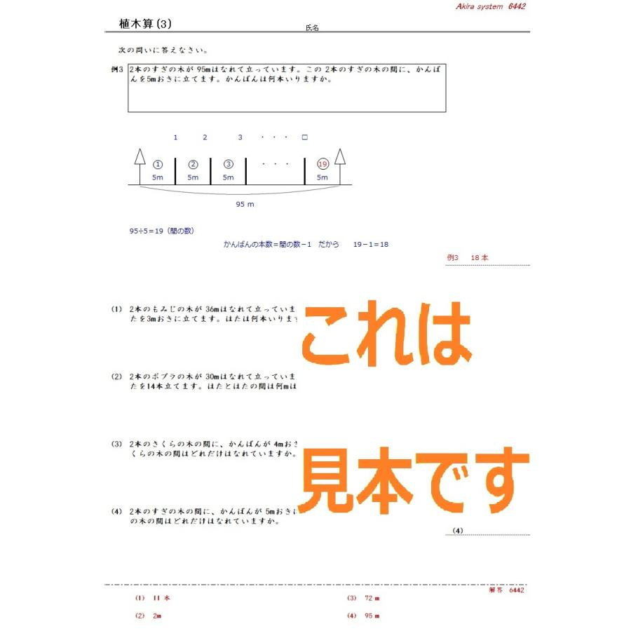 中学受験算数　解説植木算