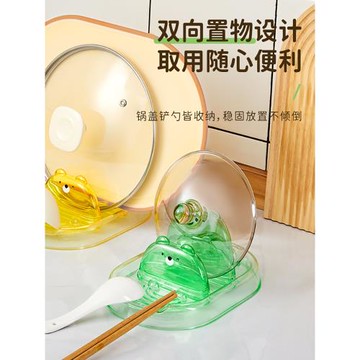小熊雙層鍋蓋架砧板架廚房臺面鍋鏟勺子架瀝水架案板置物架放置器
