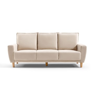 hoi! 林氏木業北歐小戶型三人布沙發 LS075-米黃色