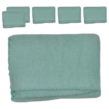 單色珊瑚絨毛巾 柔軟親膚 瞬間吸水 不易掉毛 活性印染  淺藍色  6條