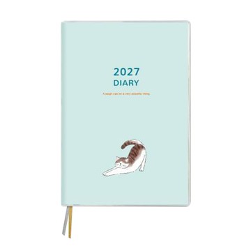 珠友Chuyu2027年A5直式週誌甘特圖/慵懶貓/BC-50739-01