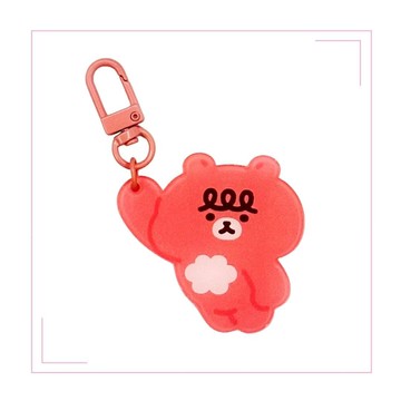 毛毛熊舉手壓克力吊飾