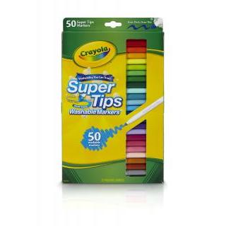 クレヨラ お絵かき 水でおとせる カラーリングマーカー 50色 Super Tips Washable Markers