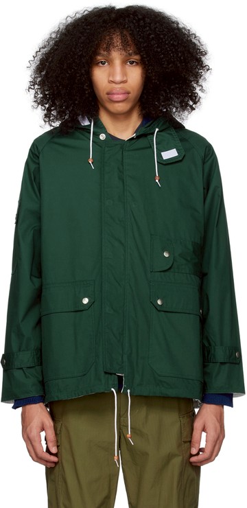 BEAMS PLUS 绿色 & 白色 Sailing 双面夹克