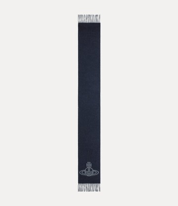 Vivienne Westwood Single Orb Double Scarf Indigo-blue Single Orb Double Fa Unisex