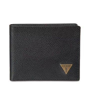 GUESS 男士短夾 鵝卵石紋真皮皮革 錢包 皮夾 G47395 黑色(現貨)▶指定Outlet商品5折起☆現貨【送禮首選★APP下單點數4倍送】