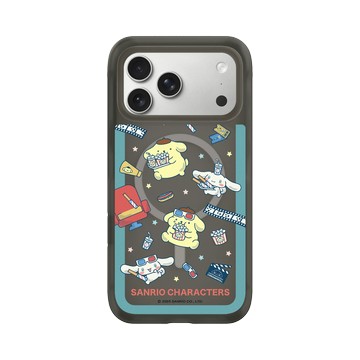 iPhone 17 Pro Max AirX 本質黑 - 三麗鷗-布丁狗＆大耳狗綜合圖 Mix Characters - 看電影囉！