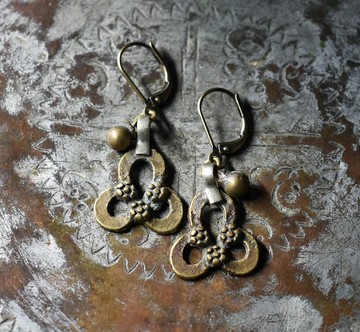 古董阿富汗金屬與民族鈴鐺耳環