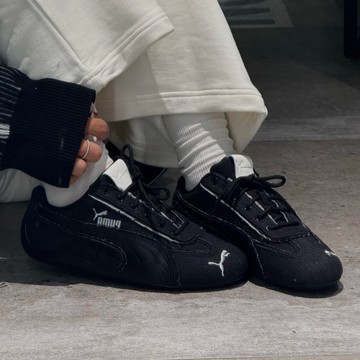 PUMA 休閒鞋 SPEEDCAT CRAFTED DENIM 黑色 牛仔布 復古 賽車鞋 男女 40711001