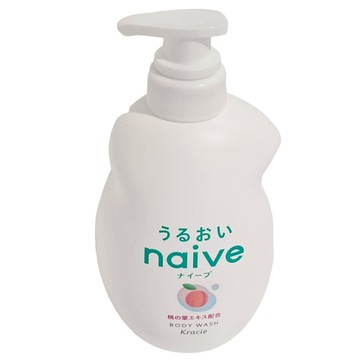 Kracie 葵緹亞 naive 娜艾菩 沐浴乳 保濕桃葉  530ml  1瓶