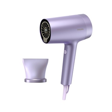送歐舒丹護手霜+節慶彩球組【Philips 飛利浦】水光感護色溫控負離子吹風機 BHD720/01 (霧銀紫)