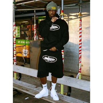 Corteiz惡魔島CRTZ字母印花連帽衛衣DRILL風寬松時尚運動衛褲套裝