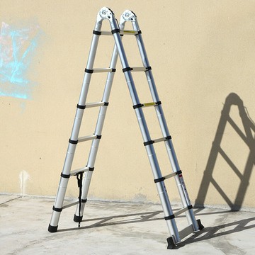 優樂悅~廠家供應鋁合金竹節伸縮梯子升降人字梯直梯多功能便攜折疊伸縮梯