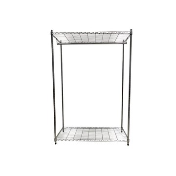 Top queen 【南紡購物中心】 45 x 120 x 165 cm 二層鐵力士鍍鉻萬用收納架-含衣桿 