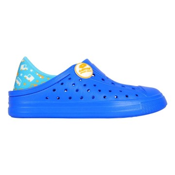 LOTTO 男女中童SICILY輕量洞洞鞋-台灣製 排水 水陸鞋 懶人鞋 走路鞋 LT5AKS9706 藍白黃