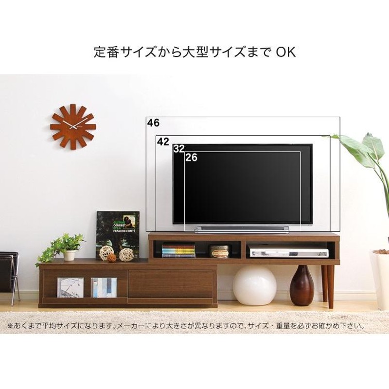 回転・伸縮できるテレビ台 ローボード 完成品 | LINEショッピング