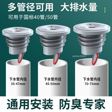 購滿99出貨✨可開發票✨洗衣機下水管道防臭溢水密封圈硅膠塞洗手盆排水管堵口防返臭神器