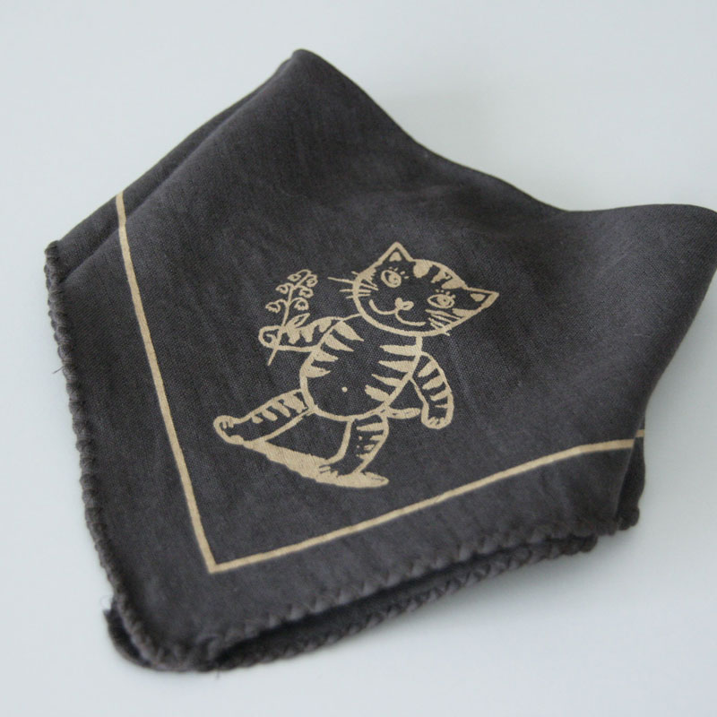 ナタリー レテ ガーゼスタイ Dark 猫 ミニハンカチとしても 通販 Lineポイント最大5 0 Get Lineショッピング