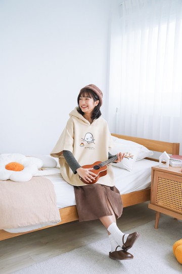 阿棉狗狗想吃蛋糕斗篷帽衣(卡其色)