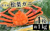 601.（タグ付き）松葉がに（ボイル） 1枚（約1kg）※着日指定不可※北海道、沖縄、一部離島への配送不可《ずわいがに　かに　カニ　蟹　正体》