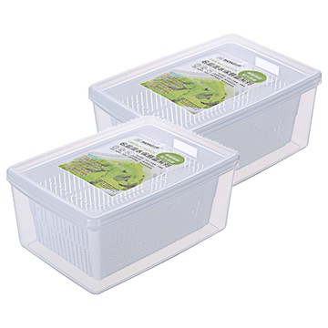 KEYWAY 聯府 名廚3號瀝水保鮮盒 313 x 205 x 135mm 6.2L  2個  2 個容器 + 2 個蓋子
