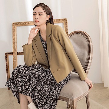 OB嚴選-簡約俐落西裝套裝翻領外套