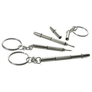 【Kelly C.】五合一多功能眼鏡螺絲起子-附鑰匙圈攜帶方便(買二送二_4個)