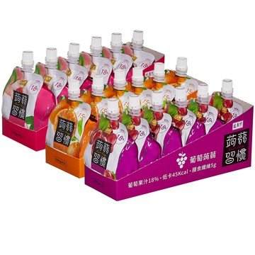 盛香珍 蒟蒻習慣180gX6包入/盒(葡萄/蜜柑/白桃/草莓-4種口味)