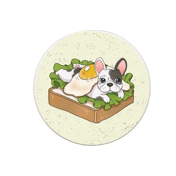陶瓷杯墊 |  圓形 | 吐司法鬥