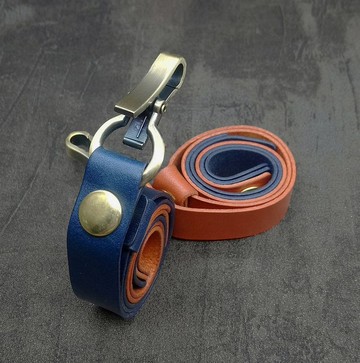 KATATSUMURI皮革捲收式飲料杯提帶(多色可選)