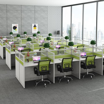 APP下單享點數9% 位簡約現代辦公室隔斷屏風卡員工桌椅電銷小卡位職員辦公桌椅組合