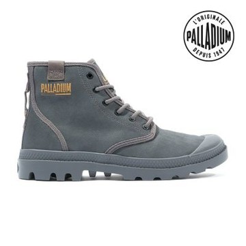 PALLADIUM PAMPA HI COATED皮革高筒靴/休閒鞋-男鞋/女鞋-灰藍