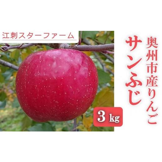 ふるさと納税 岩手県 奥州市  こだわり栽培の サンふじ 厳選品 ３Kg 岩手県奥州市産りんご　産地直送 果物 くだもの リンゴ