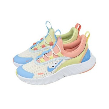 Nike 慢跑鞋 Free Ride PS 中童鞋 小朋友 米白 套入式 運動鞋 IW2029-141