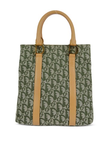 Christian Dior Pre-Owned - 2002 Trotter handbag - women - Canvas/Leather - One Size - Green