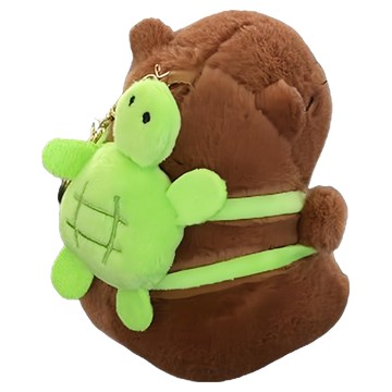 達達樂園 背著烏龜背包的水豚娃娃鑰匙圈  1個