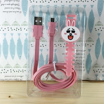 【震撼精品百貨】LINE FRIENDS_兔兔、熊大~傳輸線-兔子圖案
