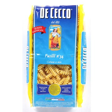 《DE CECCO》得科義大利麵-螺旋麵 No.34(500g)