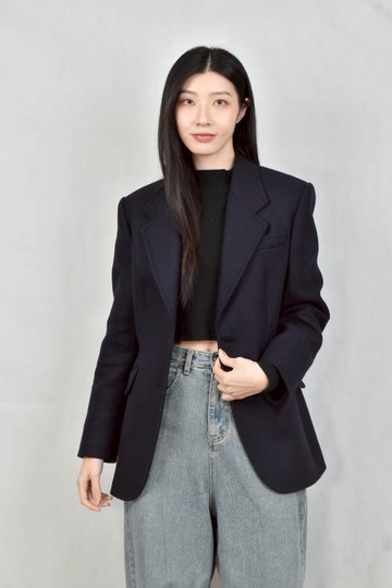 (S) miu miu藍色西裝外套