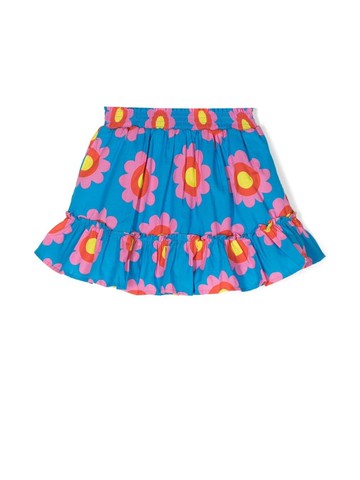 Stella McCartney Kids - floral-print cotton skirt - kids - Cotton/Cotton - 5 - Blue