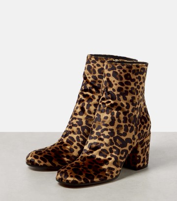 Gianvito Rossi Joelle 70 leopard-print velvet ankle boots