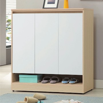 文創集 美斯3.9尺三門鞋櫃(二色可選)-117x40x118cm免組