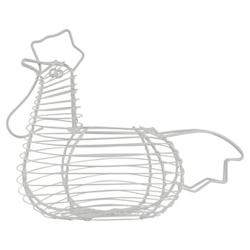 Premier 造型雞蛋籃 公雞  白色  1個  31.8 x 17.7 x 26cm