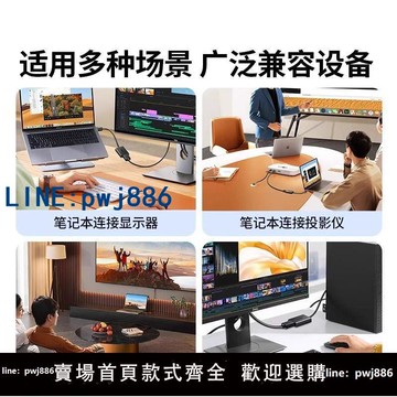 【台灣公司 可打統編】綠聯usb轉hdmi轉換器VGA轉接頭電腦外接顯示器高清線連電視投影儀