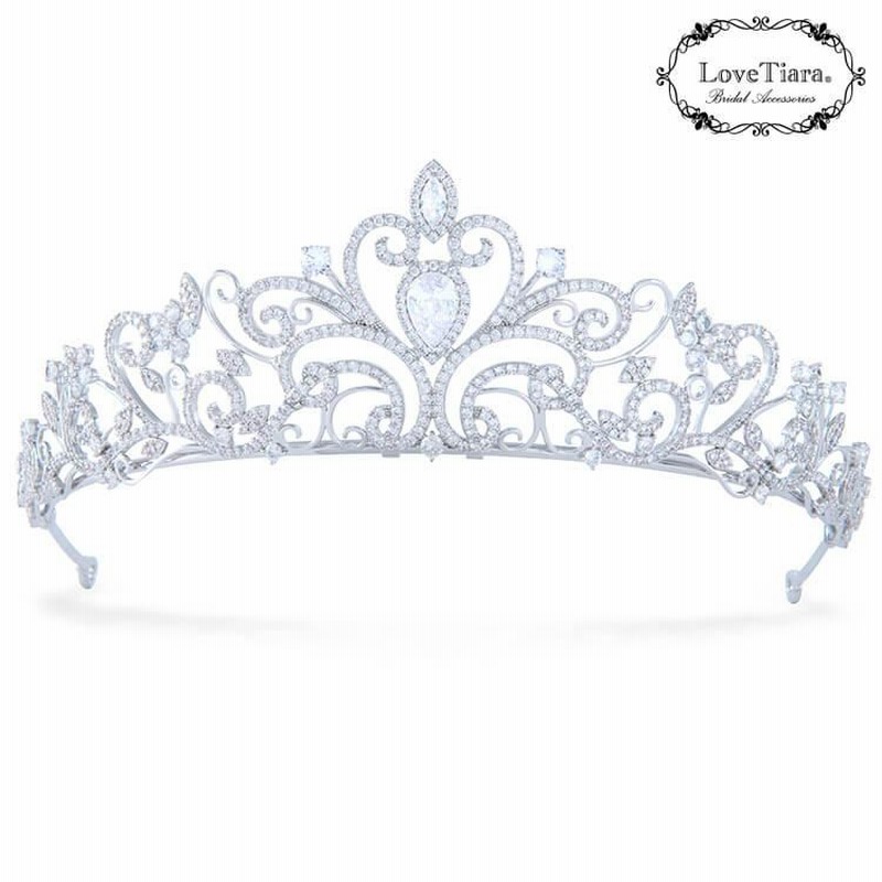 Love Tiara ウェディングティアラ クリスタル RT-40