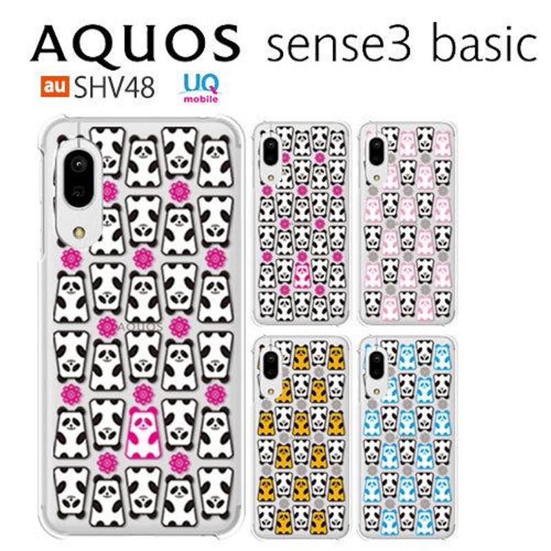 AQUOS sense3 basic SHV48 907SH ケース スマホ カバー フィルム au aquossense3basic スマホケース  aquosshv48 アクオスセンス3 ベーシック panda | LINEショッピング