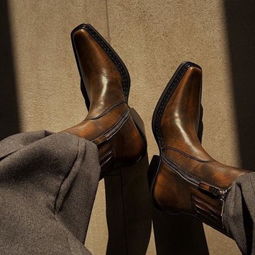 2025短靴女樹皮質感紋路馬丁靴女切爾西靴光面英倫厚底黑色套筒靴