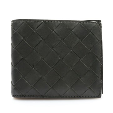 BOTTEGA VENETA BV 寶緹嘉 二折短夾 綠色 編織羊皮 605721 【二手名牌BRAND OFF】