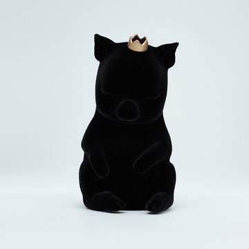 水果硬糖｜藝術玩偶雕塑-糖豬Candy Piggy(黑)